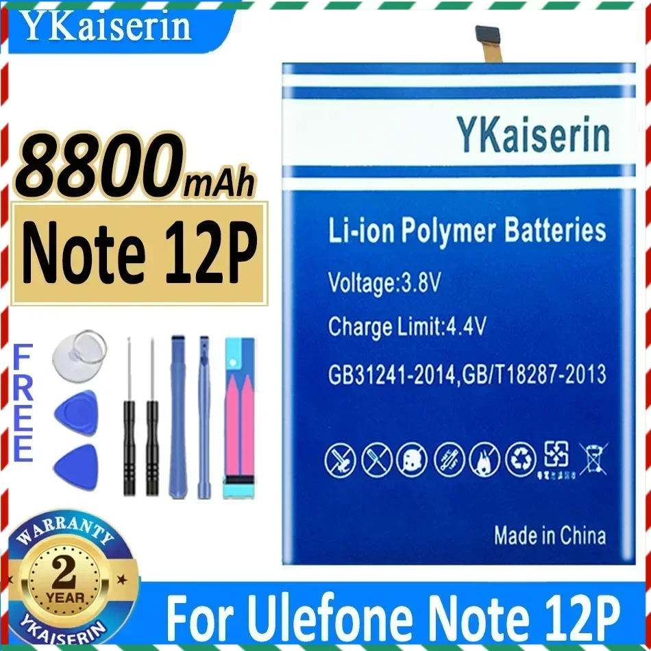 

YKaiserin Note 13P (3098) Note 12P (3278) 5900mAh - 8800mAh Battery for Ulefone Note 12P 13P Note12P Note13P Battery