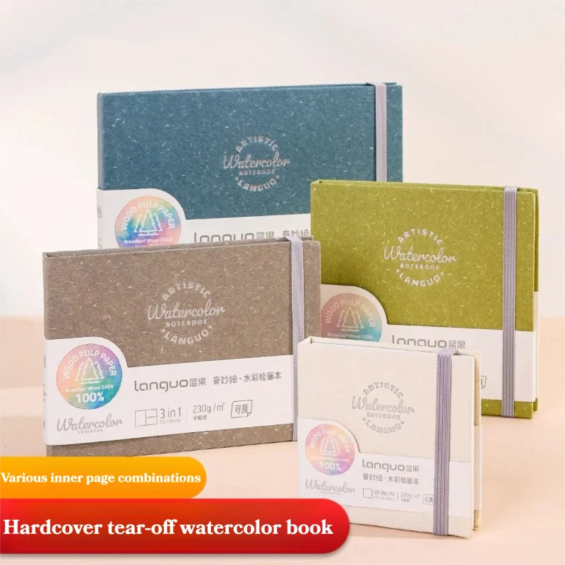 Watercolor Painting Book 230g Watercolors Paper Thickened Pocket Sketchbook for Watercolor,Gouache,Markers Painting Art Supplies