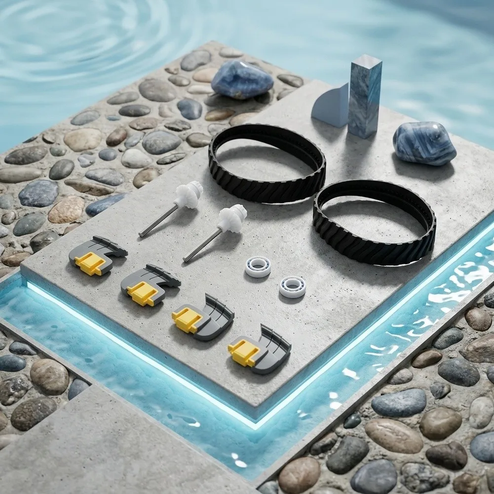 R0526100 Pool Cleaner Upgrade Kit for Zodiac MX8 for mx6: 2 Tire Assemblies 2 Drive Shafts 2 for c60 Bearings 4 Brush Units