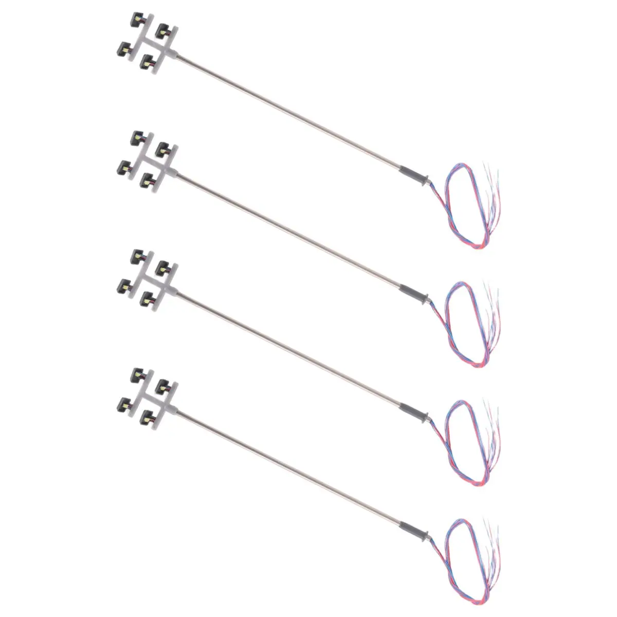 T34C 4 PCS HO Scale Model lighting tower,tower lights Model Lights Layout Lamppost for Train/Garden/Playground/Stadium