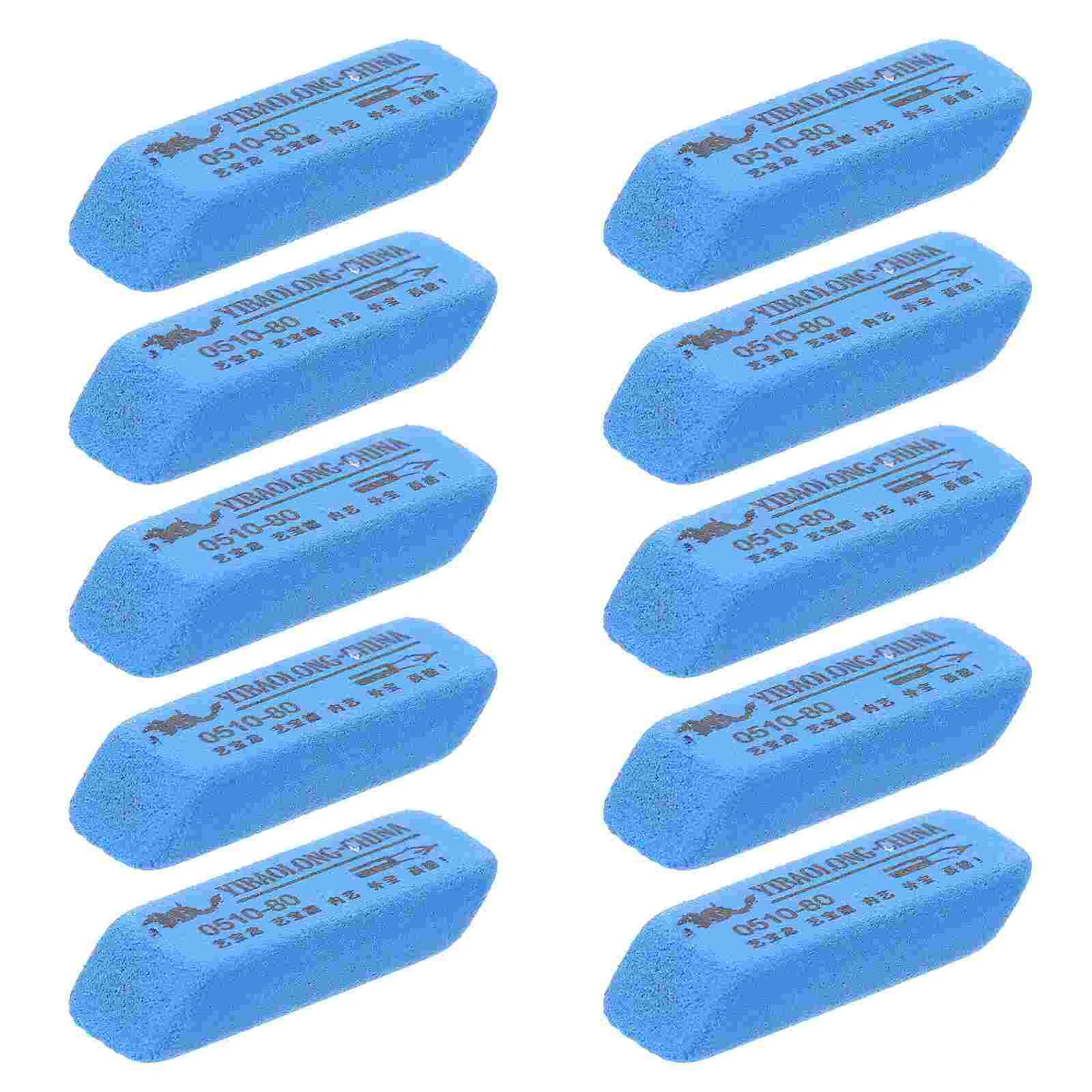10 Pcs Erasers String Fret Derusting Oxidation Reconditioning Household Guitar Cleaners Frets Polish Blue Polishing for