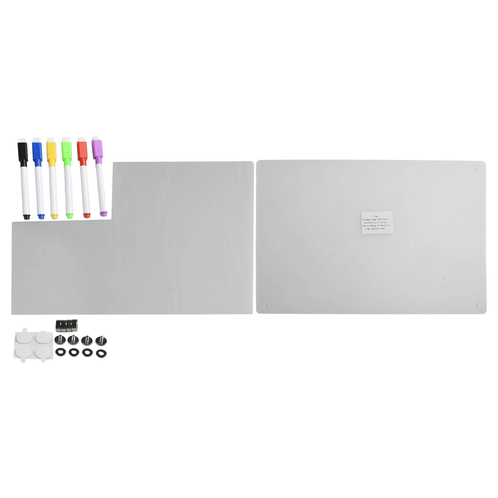 Reusable for acrylic Calendar Board for Refrigerator with Water Soluble Markers Suitable for Meal Planning and Task Organization