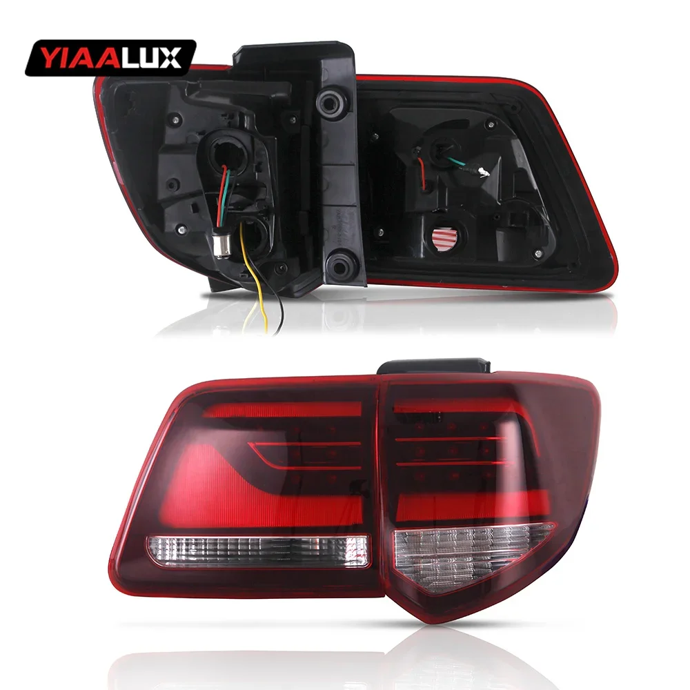 Pair Of Car Tail Light Assembly For Toyota Fortuner 2012 2013 2014 2015 LED Brake Signal Light Tuning Parts Car Rear Lamp System