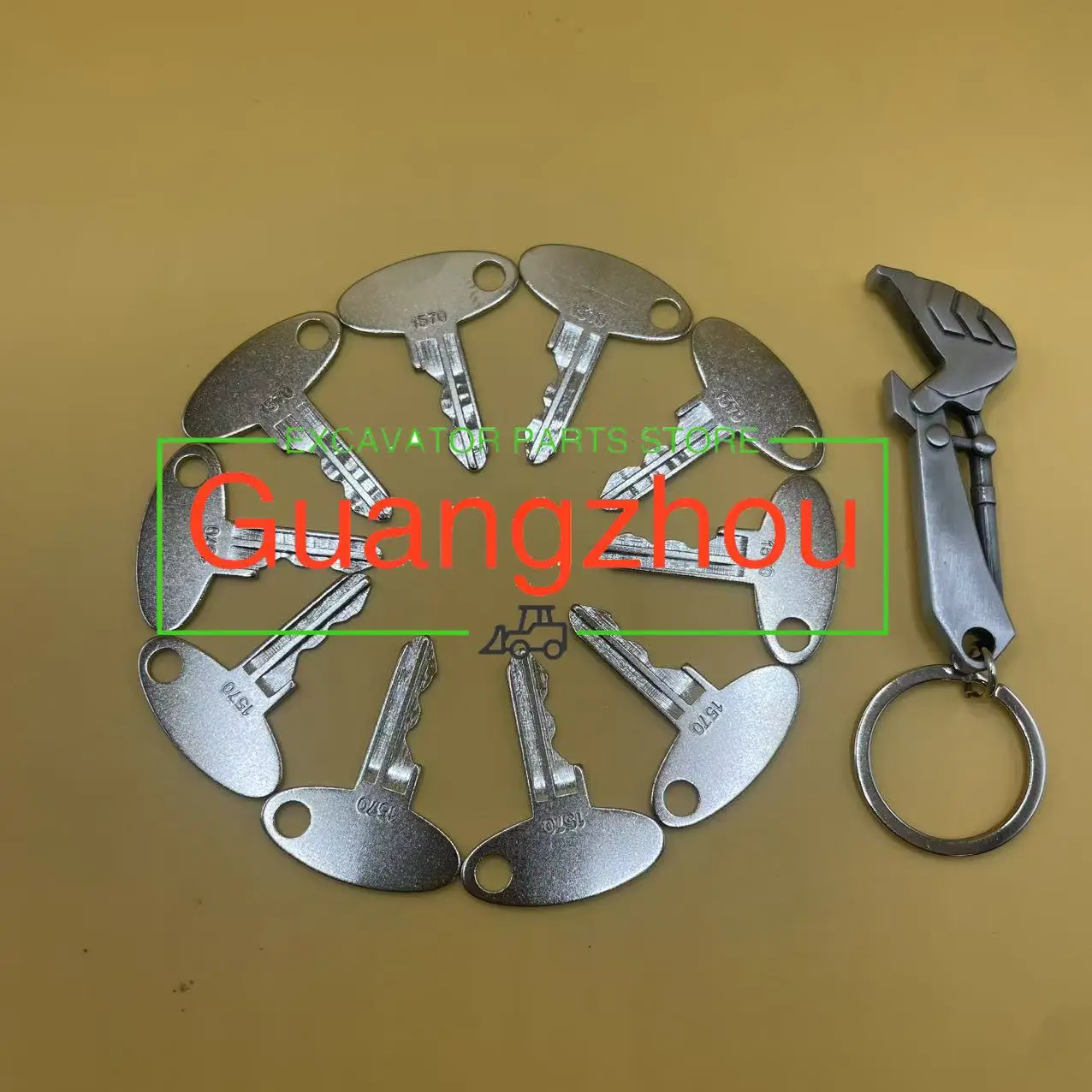 5PCS New 1570 5252 Key Eli80-0089 Ignition Key Fits for Ford Sakai Massey Ferguson Perkins Tractor