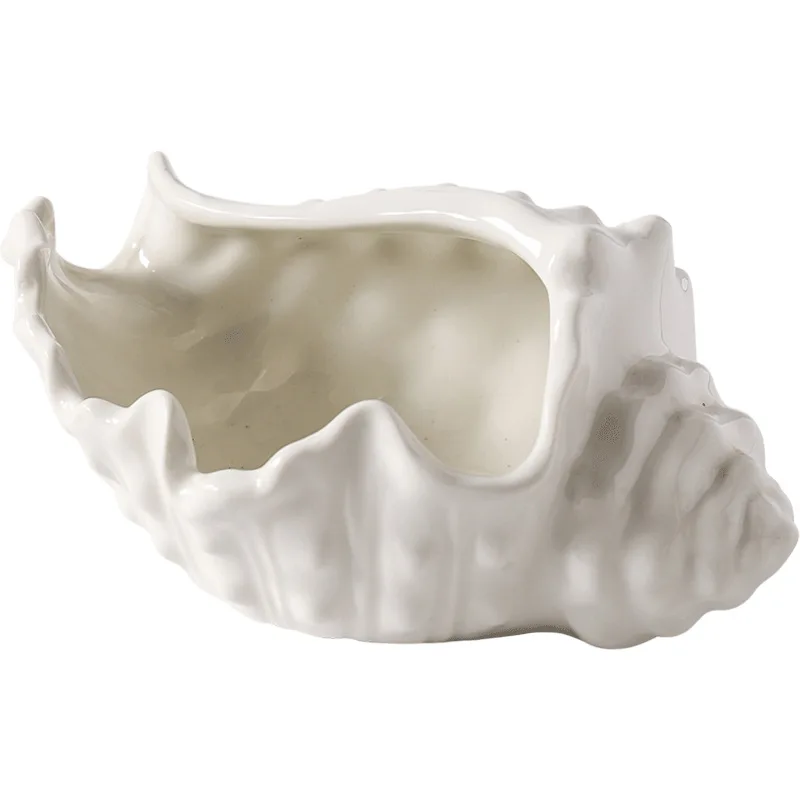 Ashtray Light luxury home living room decoration ins Advanced sense conch creative ceramic easy to clean ashtray office