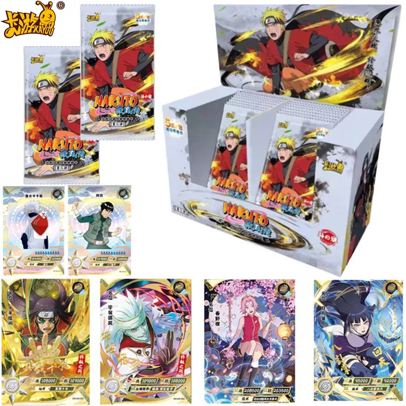 

KAYOU Naruto Cards Uzumaki Uchiha Sasuke Tcg Carte Coleccionado De Cartas 100-180 Pcs Card Per Box Game Cards For Children Gift