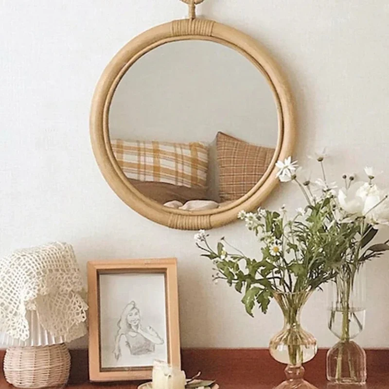 

Современные маленькие зеркала, искусство на стену, ручной Макияж, декоративный Декор для комнаты, необычный дом, винтажный круглый домашний декор