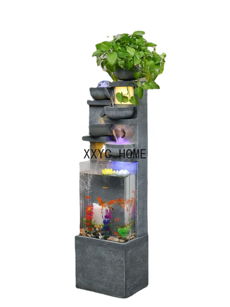 

Flowing Water Ornaments Rockery Fish Tank Fountain Waterscape Floor Home Humidifier Opening Decoration