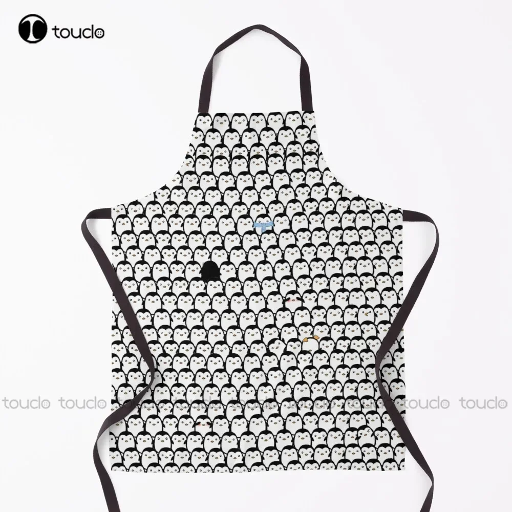 

Пингвины, пингвин, милый кавайный фартук, зеленый фартук для женщин и мужчин, унисекс, для взрослых, сада, кухни, домашний фартук для чистки