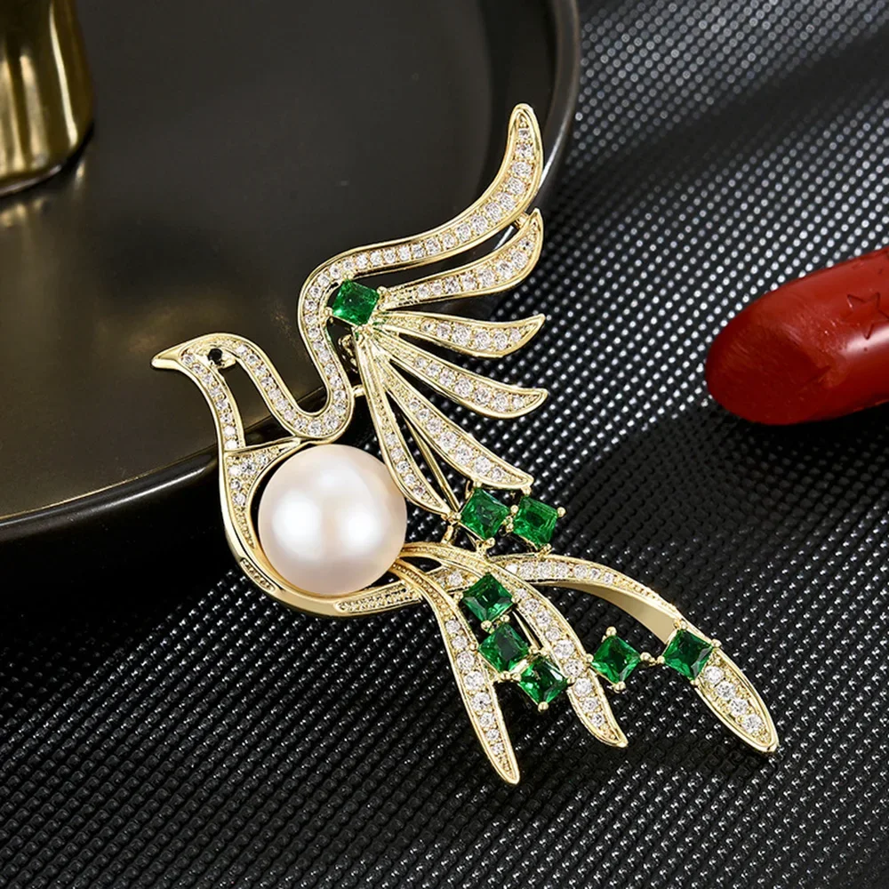 Exquisite Magpie Bird Brooch, High-end Female High-end Luxury Niche Hollow Design Suit Coat Decoration Office Party Accessories