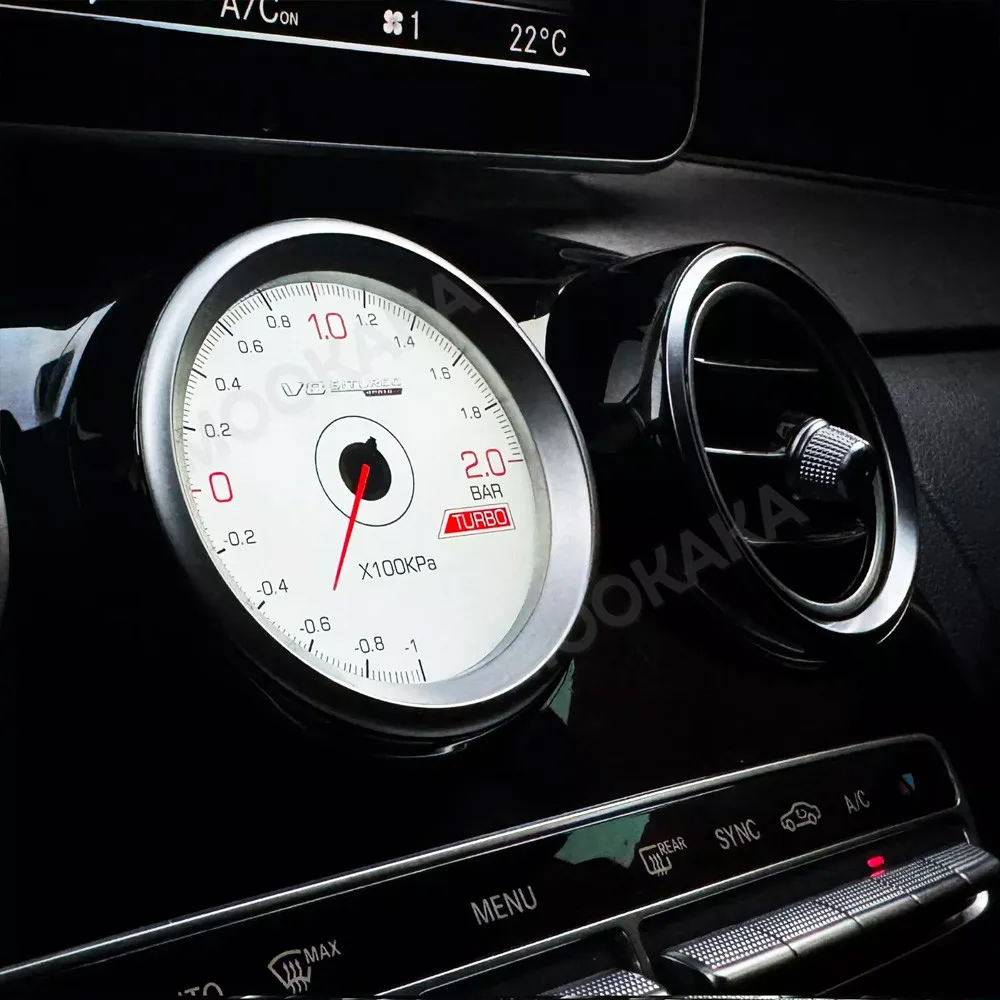 LCD Digital Gauges For Mercedes-Benz C253 X253 S205 W205 Performance Meter Boost G Power Meter, Air Outlet Modification Car Part