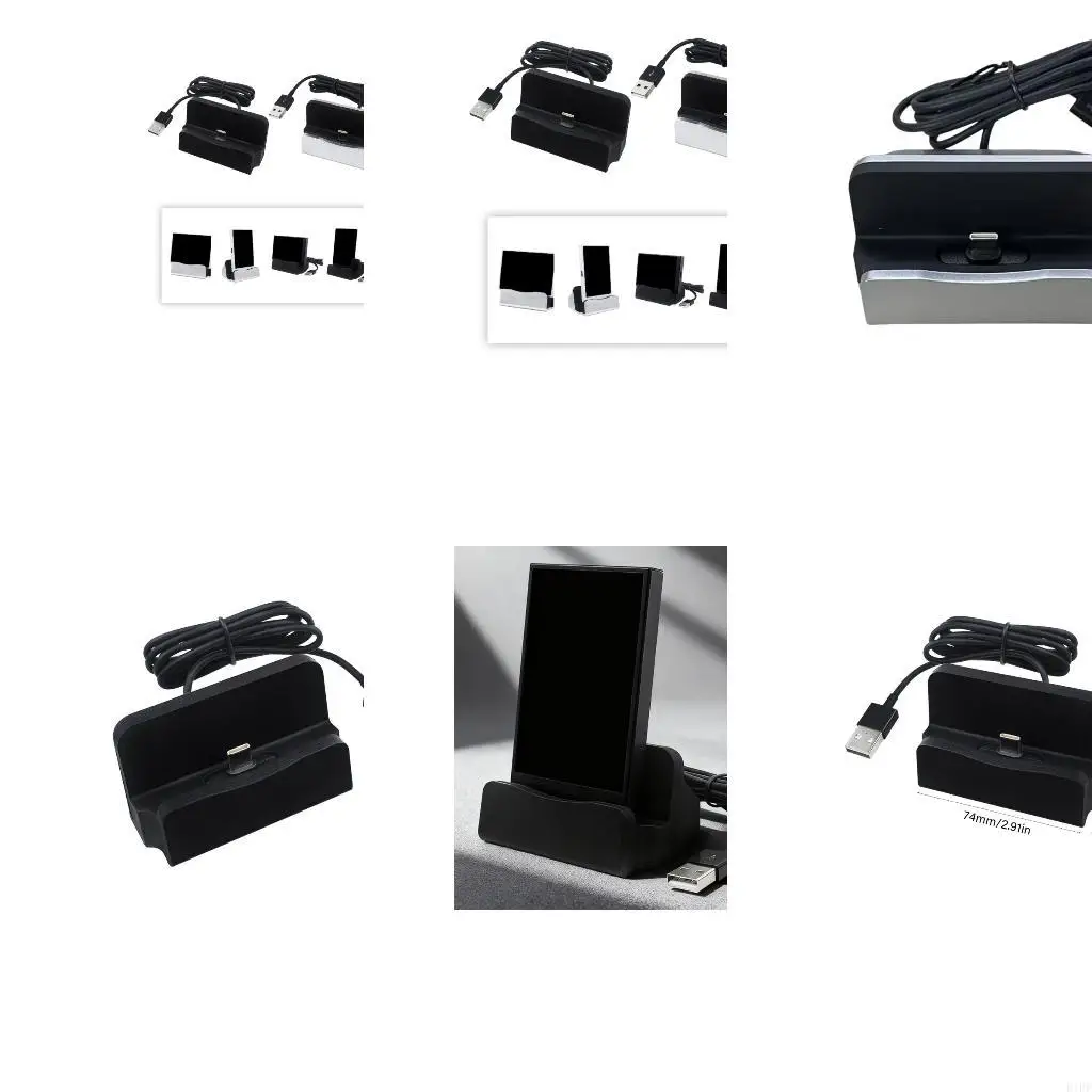 E1PF Universal Type C Dock 18W Rapid Charging Double Color Selection Black White for Multiple Device Overcharge Protections