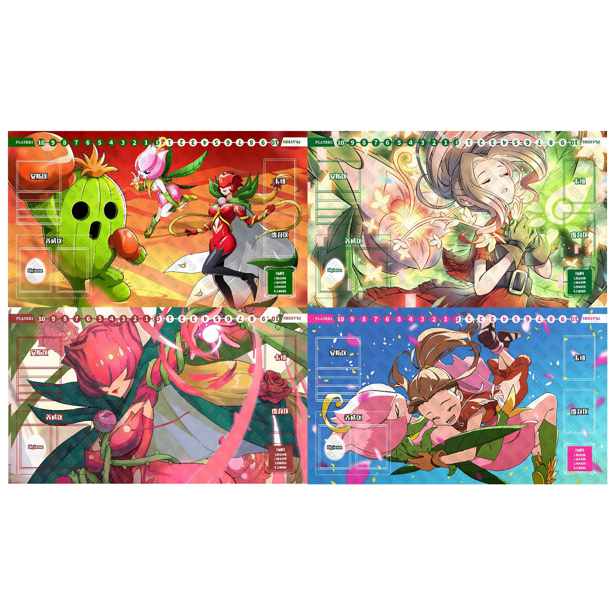 

Diy Digimon Adventure Rosemon Card Battle Mat Dtcg Rosemon Single Player Board Game Card Duel Plate Battle Mat Gift Toys
