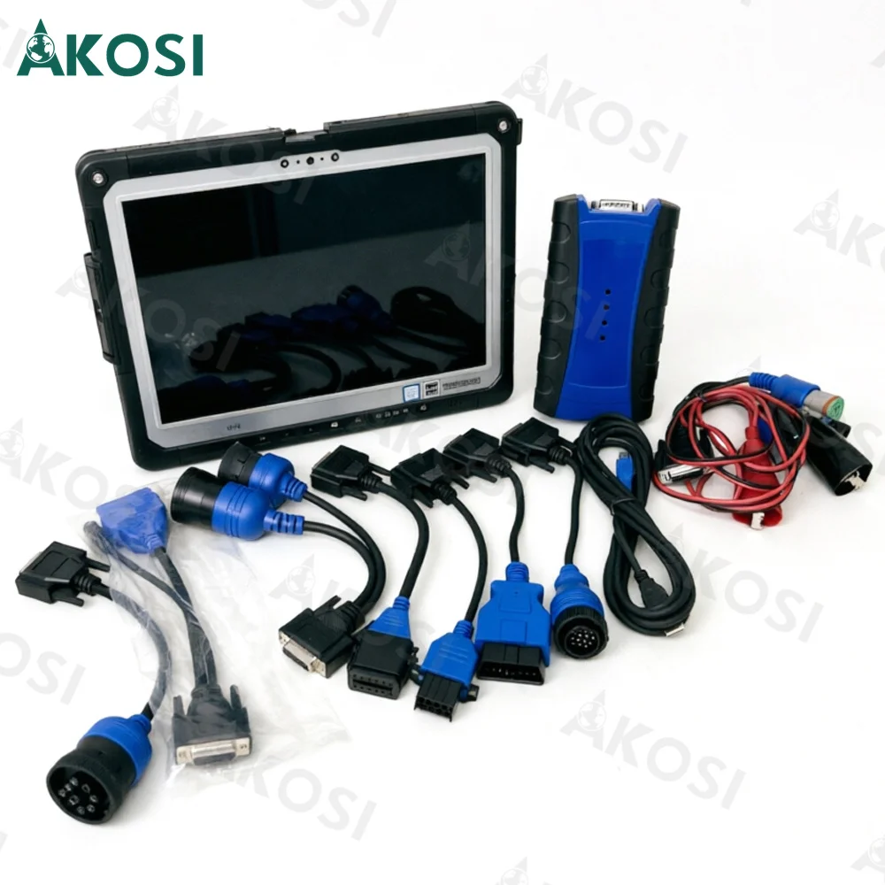 NEXIQ 2 USB Link NEXIQ2 Bluetooth Diesel Truck Diagnostic Tools Truck OBD2 Fault Diagnostics Detector+CF33 tablet