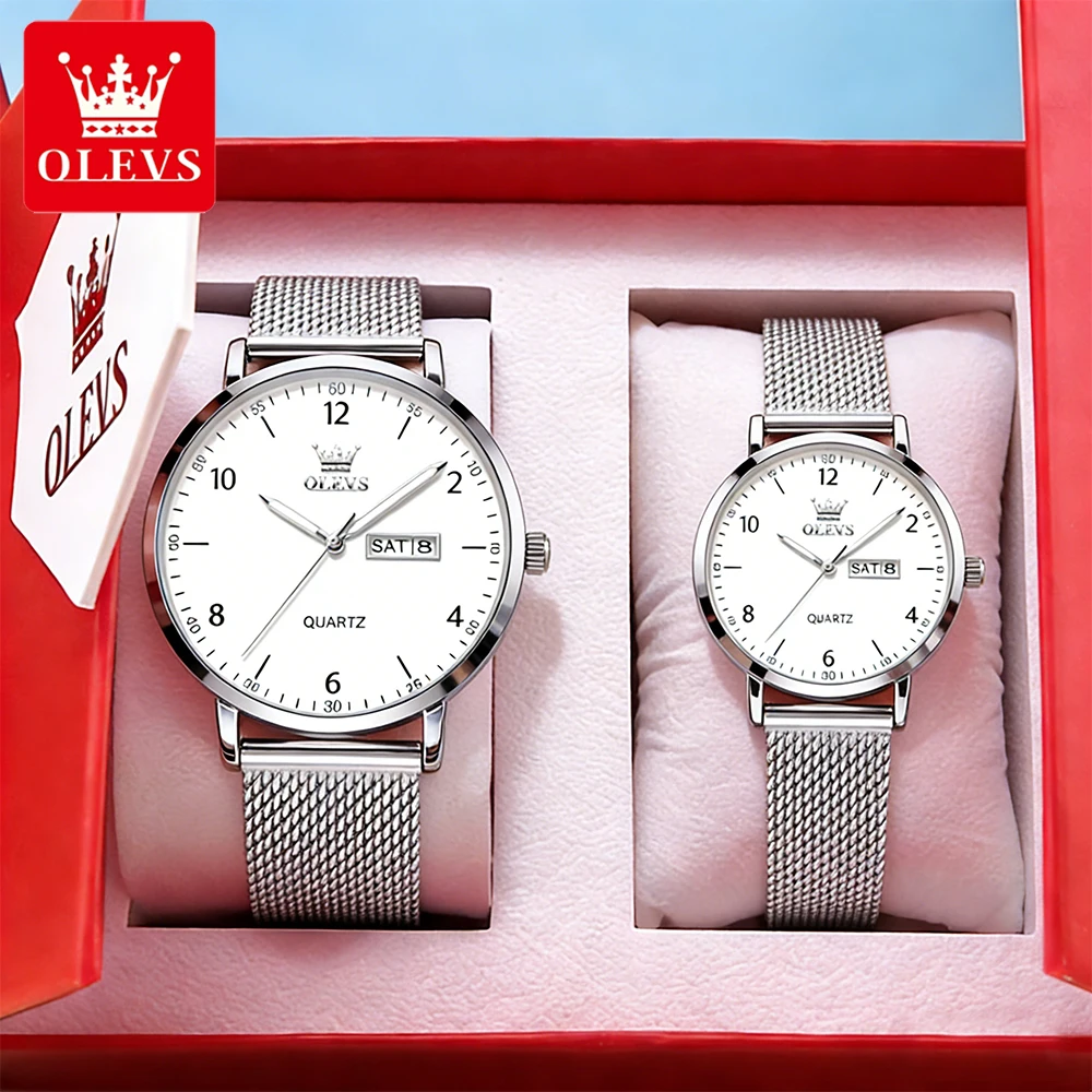olevs-couple-watches-simple-fashion-stainless-steel-mesh-strap-original-quartz-wristwatch-for-lover-exquisite-gift-box-2996-new