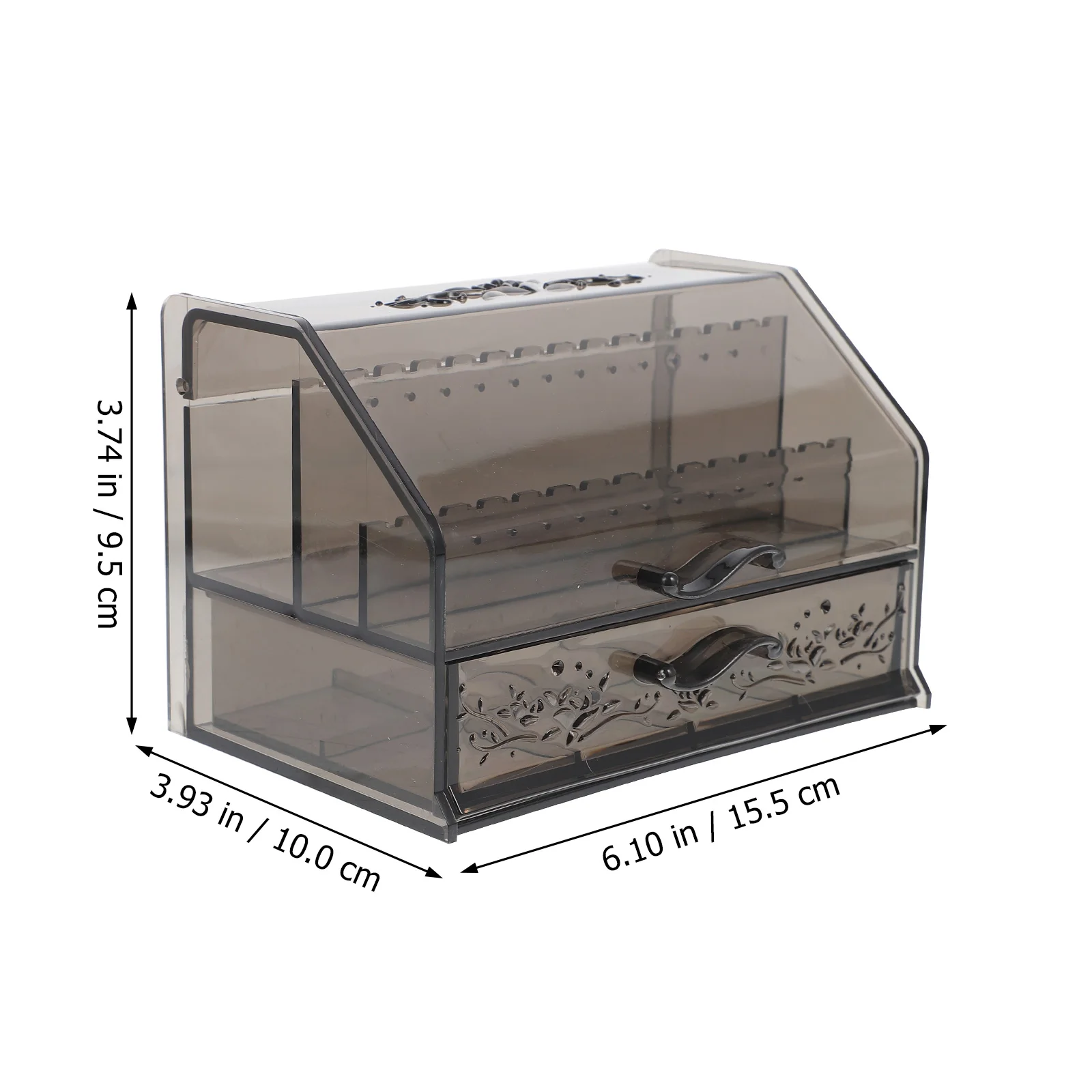 

Acrylic Storage Box Earring Case Jewelry Organiser Earrings Women Organizer Drawer-type Clear Travel