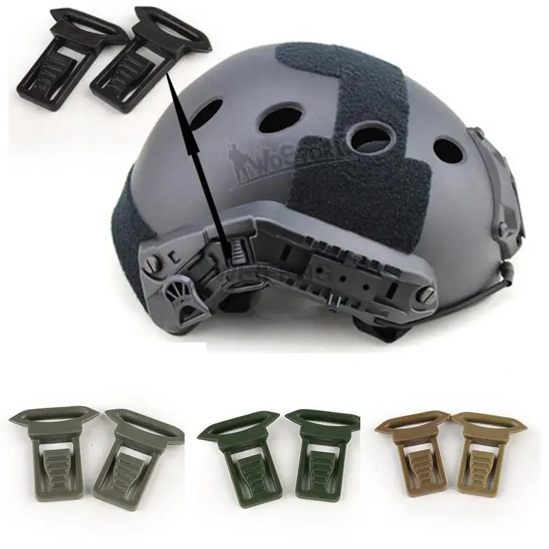 Tactical Helmet Accessories Rail Adapter NVG Rotating Clamp Rail Device Adapter Goggles Rail Buckle Nylon Rope Hunting Gear