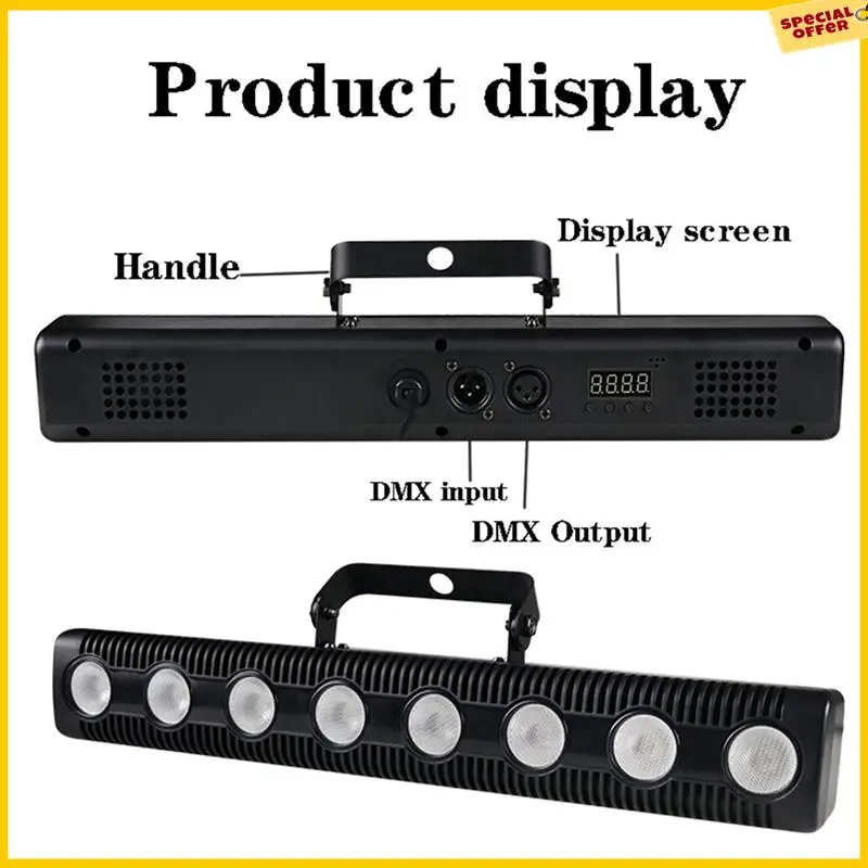 A25P 2X 8 LED RGBW 4IN1 DMX ウォールウォッシュランプ DJ ディスコパーティーパーステージライト効果ダンスバーホリデー装飾 (EU プラグ)