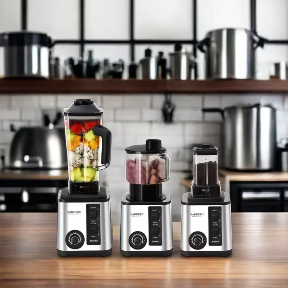 

6 in 1 High Speed 4500 Silver Crest Mixer Machine Blender Mixer with Chopping Bowl 2 Cups for Baby Home Use