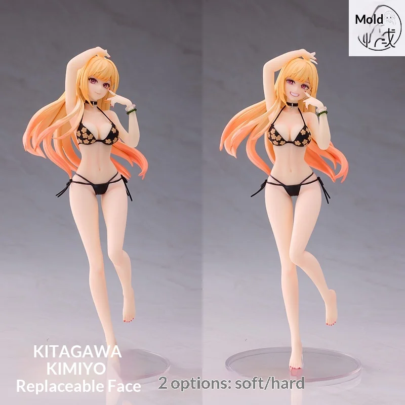 

Коллекционная фигурка Moyu Anime: Марин Китагава в бикини, со сменными лицами (мягкие/жесткие, на выбор), из ПВХ, настольное украшение, подарок