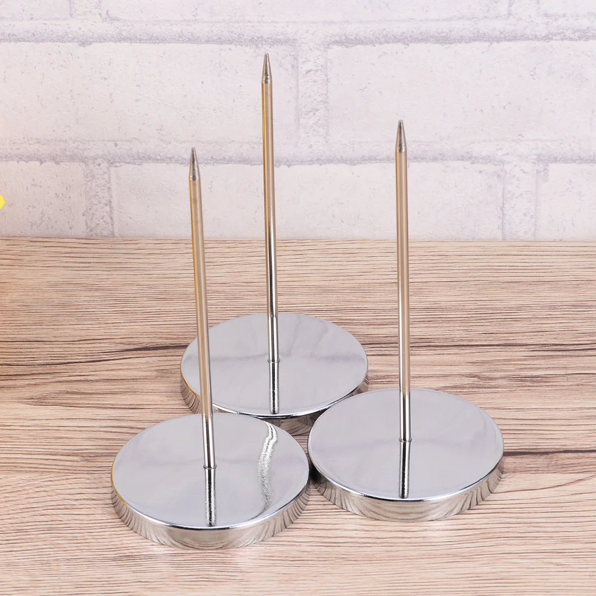 

5 Pcs Bill Holder for Office Stainless Steel Invoice Menu Summons Fork Restaurant Accessory Desk Receipt Needle Folder