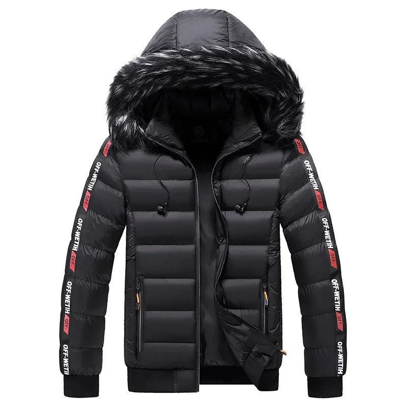 Winter Men Warm Hooded Parkas Jackets Overcoat Coldproof Windbreaker Outwear Parkas Coats Male Outfits Outerwear Clothes