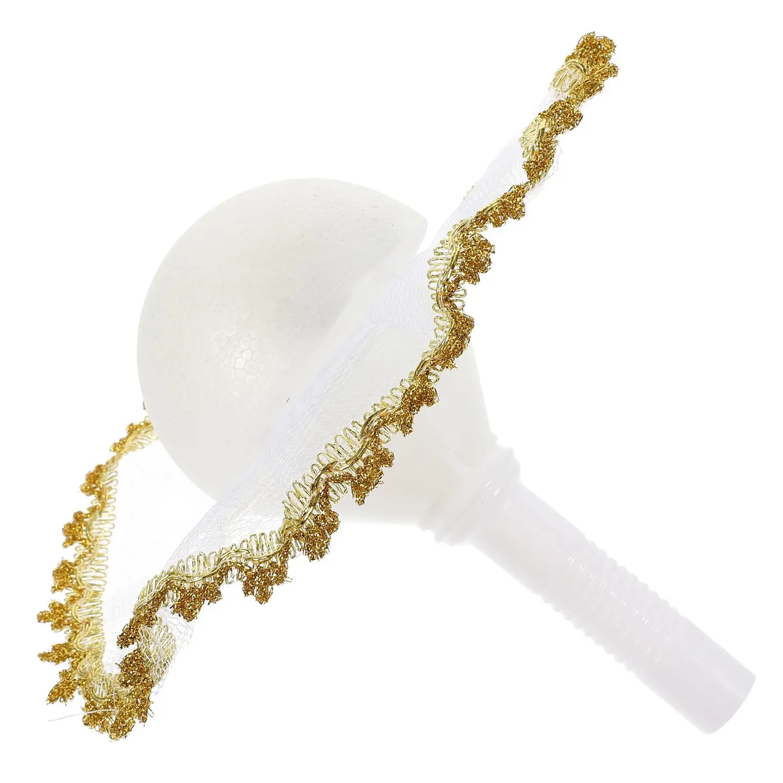 

Hemispherical Foam Support Material 10cm White Lace Edge Handle Bridal Bouquet Wedding Flower Arrangement Artificial Decor