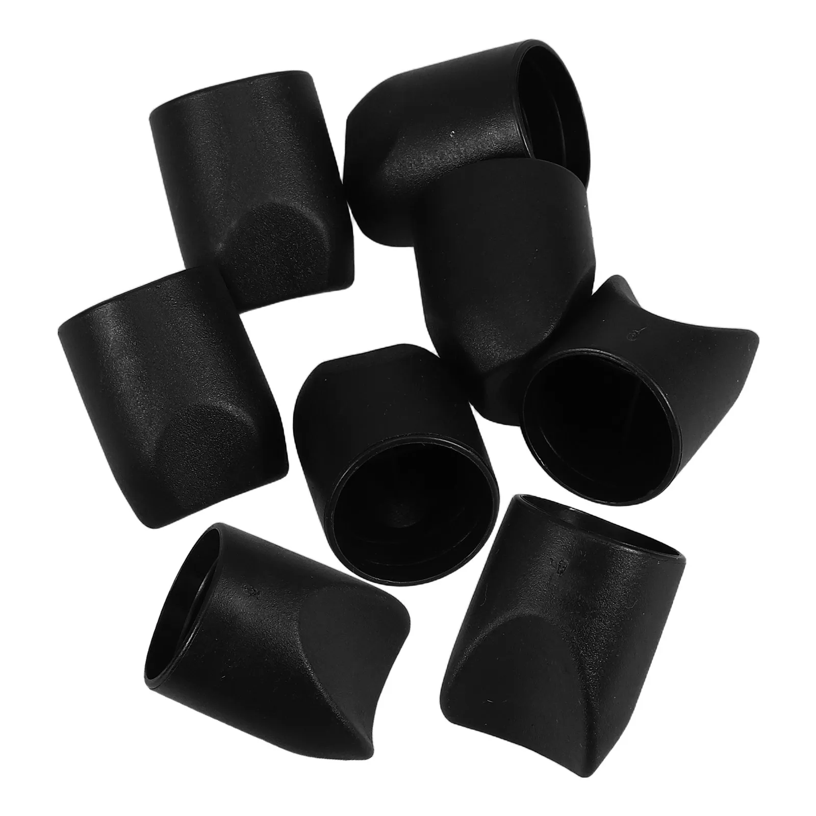 8Pcs Black Chair Stabilizer Caps Heavy-Duty Plastic Folding Chair End Caps Non-Slip Stability Plugs for Patio Outdoor Camping
