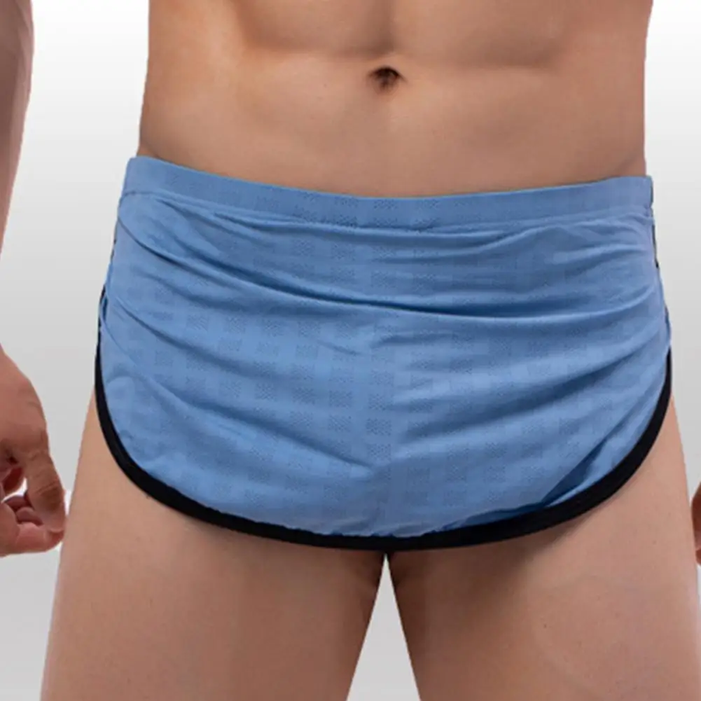 Mannen String Sexy Laagbouw Elastische Tailleband Slim Fit Slips Effen Kleur Ondergoed Ademend Mesh Slipje Dagelijkse Slijtage Муж Turismo