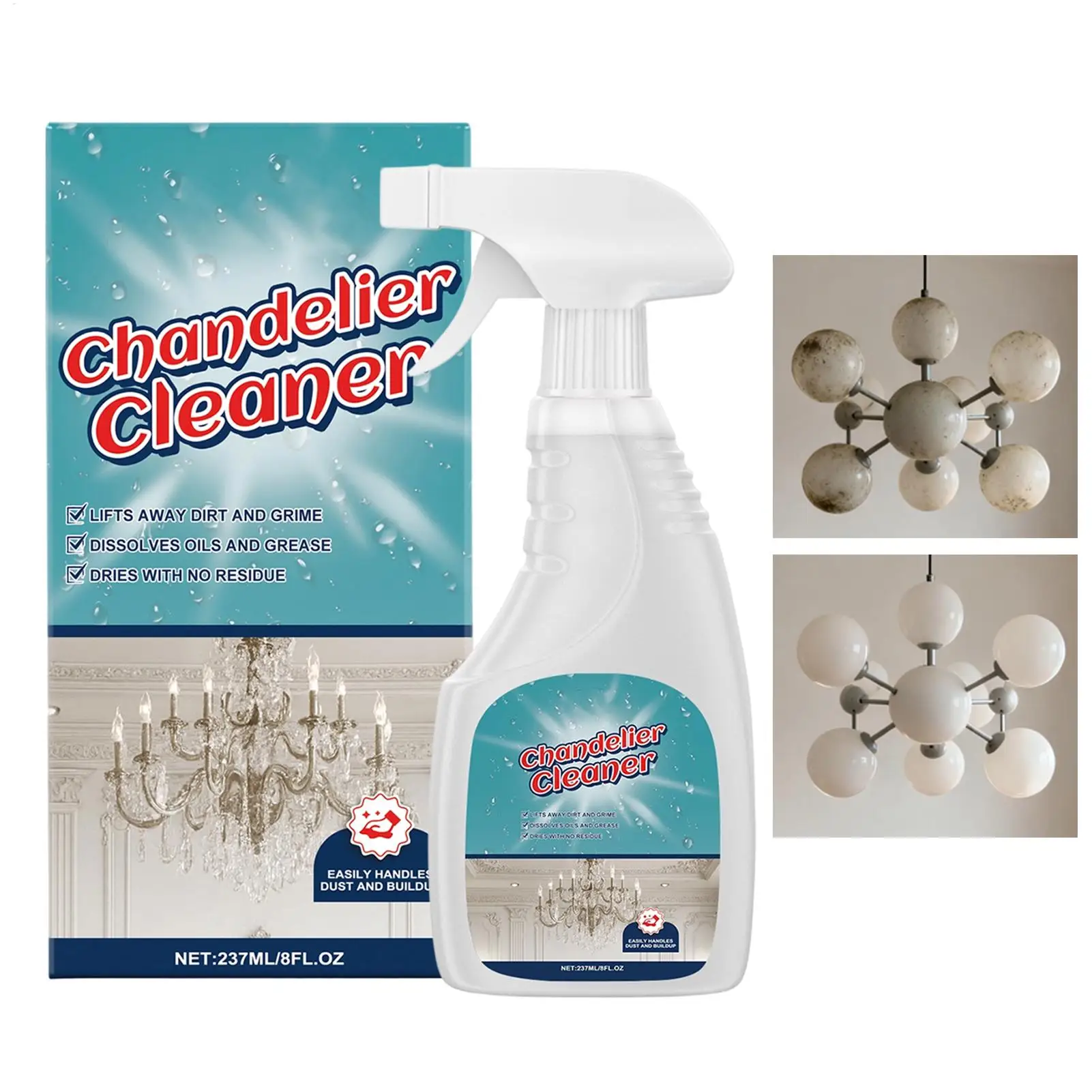 Chandelier Stain Remover Chandelier Cleaning And Maintenance Spray Shining Crystal Chandelier Cleaning Spray 237ml