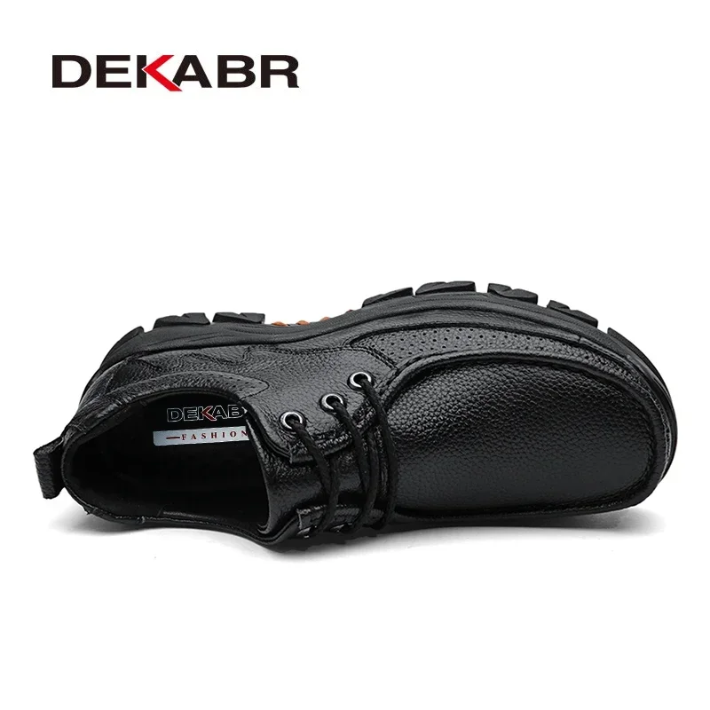 DEKABR Genuine Leather Men Shoes Casual Autumn Summer Fashion Shoes For Men Designer Classical Working Comfort Men Oxfords