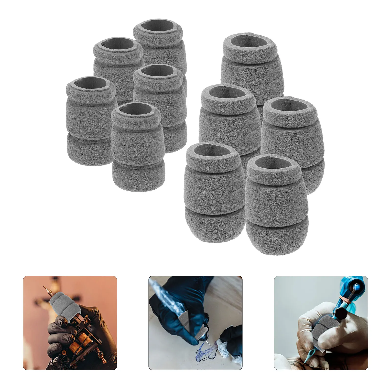 

10Pcs Machine Cover Sponge Wrap for Handle Comfortable Nonslip Tattoo Tool Accessory