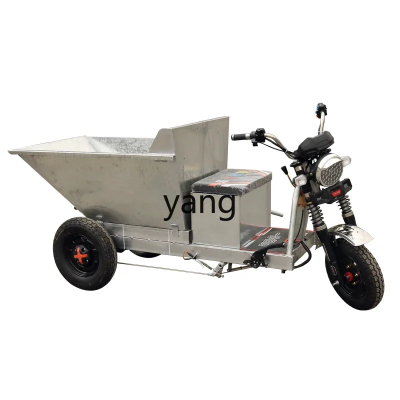 

YJQ electric three-wheeled manure scavenger farm feed manure tipping bucket manure truck