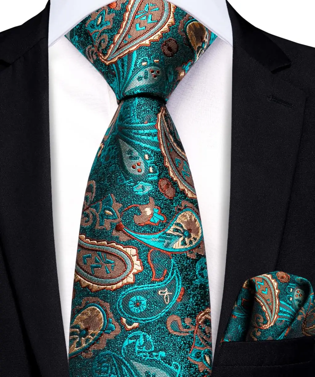 

Teal Blue Paisley 2023 New Silk Elegent Tie For Child 120CM Long 6CM Wide Luxury Designer Children Necktie Handky Fashion Hi-Tie