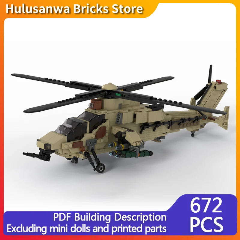 

Военный вертолет EC-665: Модель-конструктор MOC, модульные строительные блоки, военная техника, подарки, праздничный набор для сборки, детские игрушки