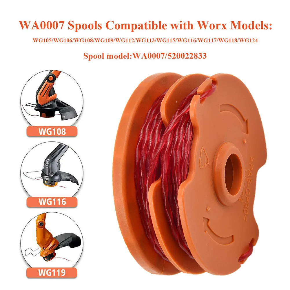 Imagem -02 - Aparador Spool & Line para Congregor Jardim Ferramentas Peças Worx Strimmers Met6032 Met4530 Met3525 Wg119e Pcs