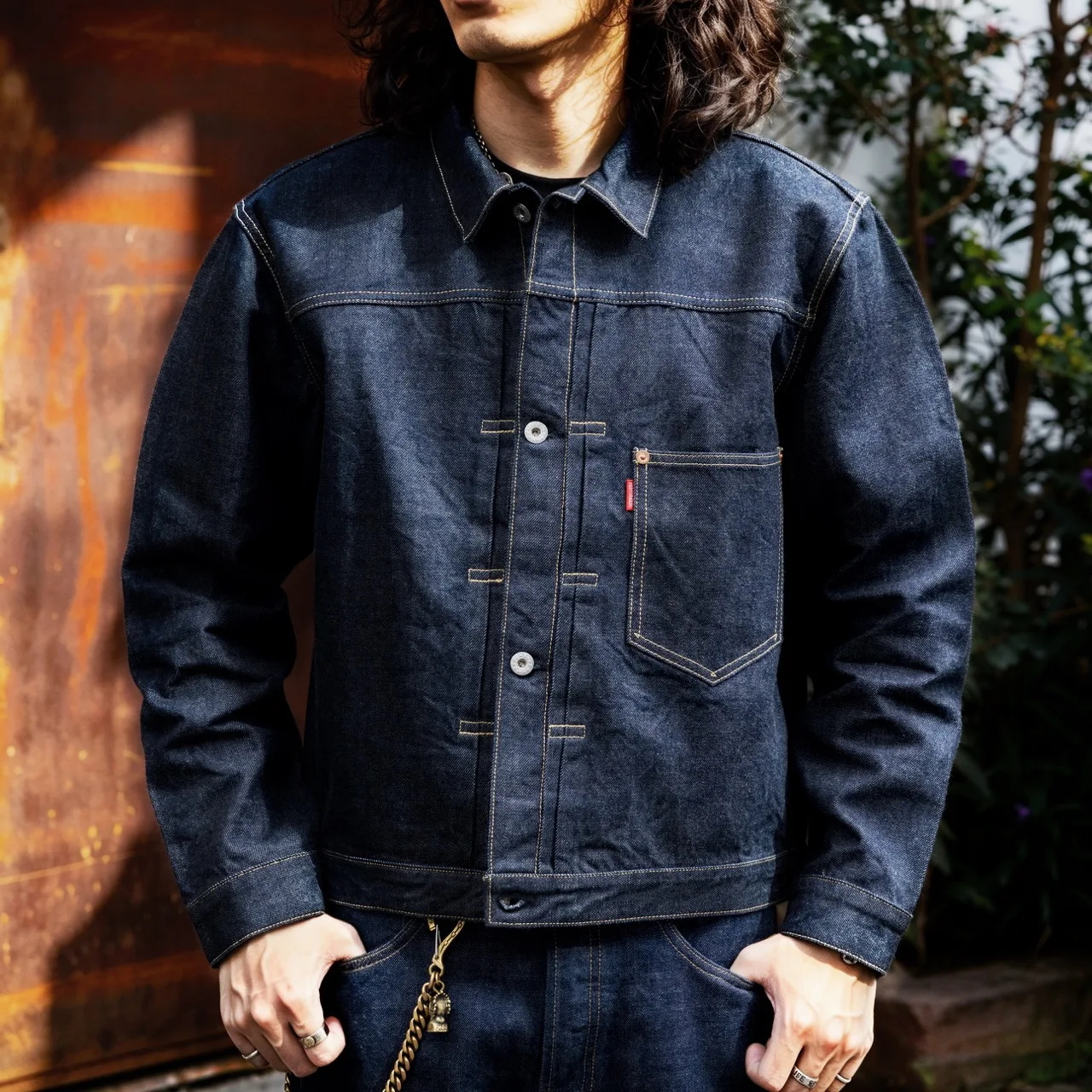 TYPE1-0004 Red Tornado Big Size 14oz Raw Denim Jacket High Quality Cotton  Casual Stylish Washed Coat