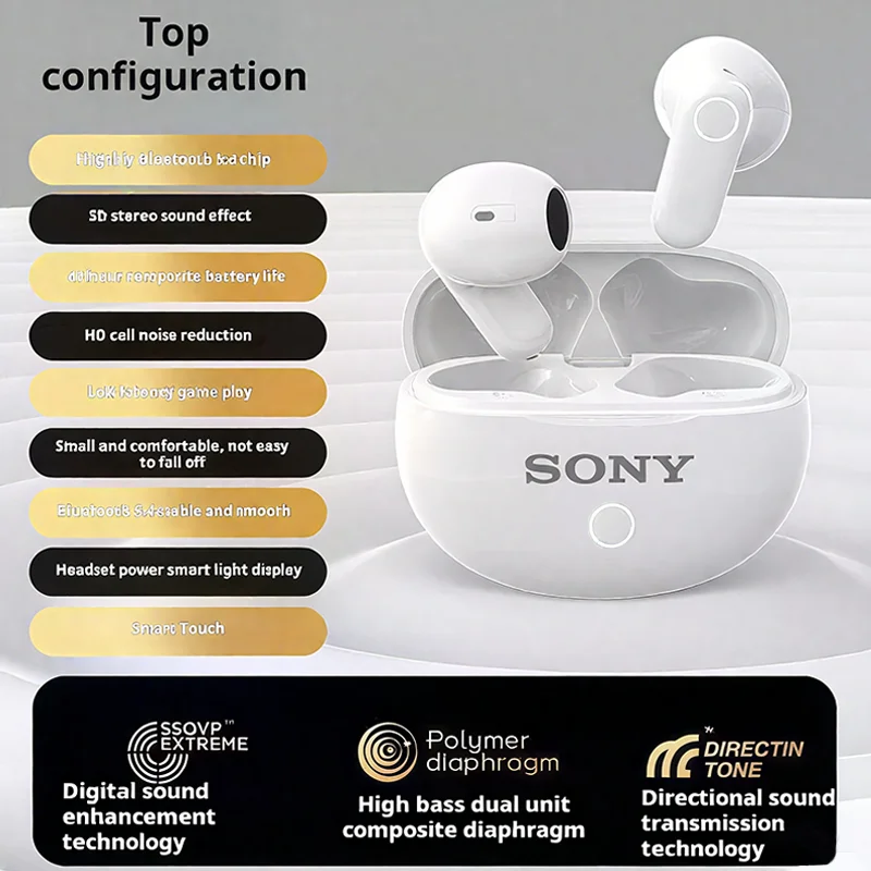 SONY In-ear Bluetooth headset active Noise-cancelling Ultra-long battery life Suitable for Sports Featuring High-quality Sound