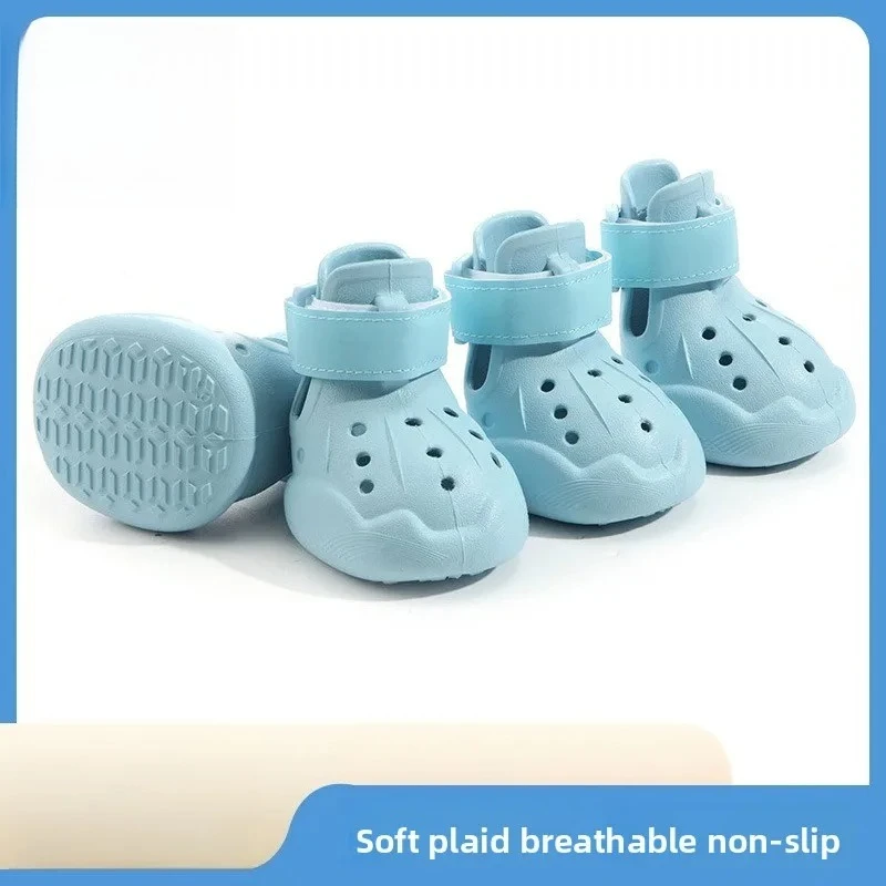 

Уличные дышащие сандалии для собак, сетчатая обувь, обувь для бега с дырками, обувь для собак, обувь для домашних животных, легко носить