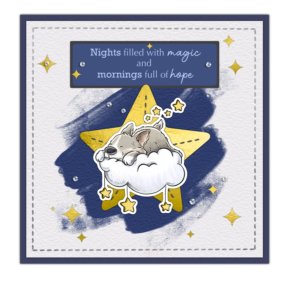Mangocraft Cute Dogs Sleep And Dream Clear Stamp DIY Scrapbooking Supplies Silicone Stamp For Card Making Albums Crafts Decor