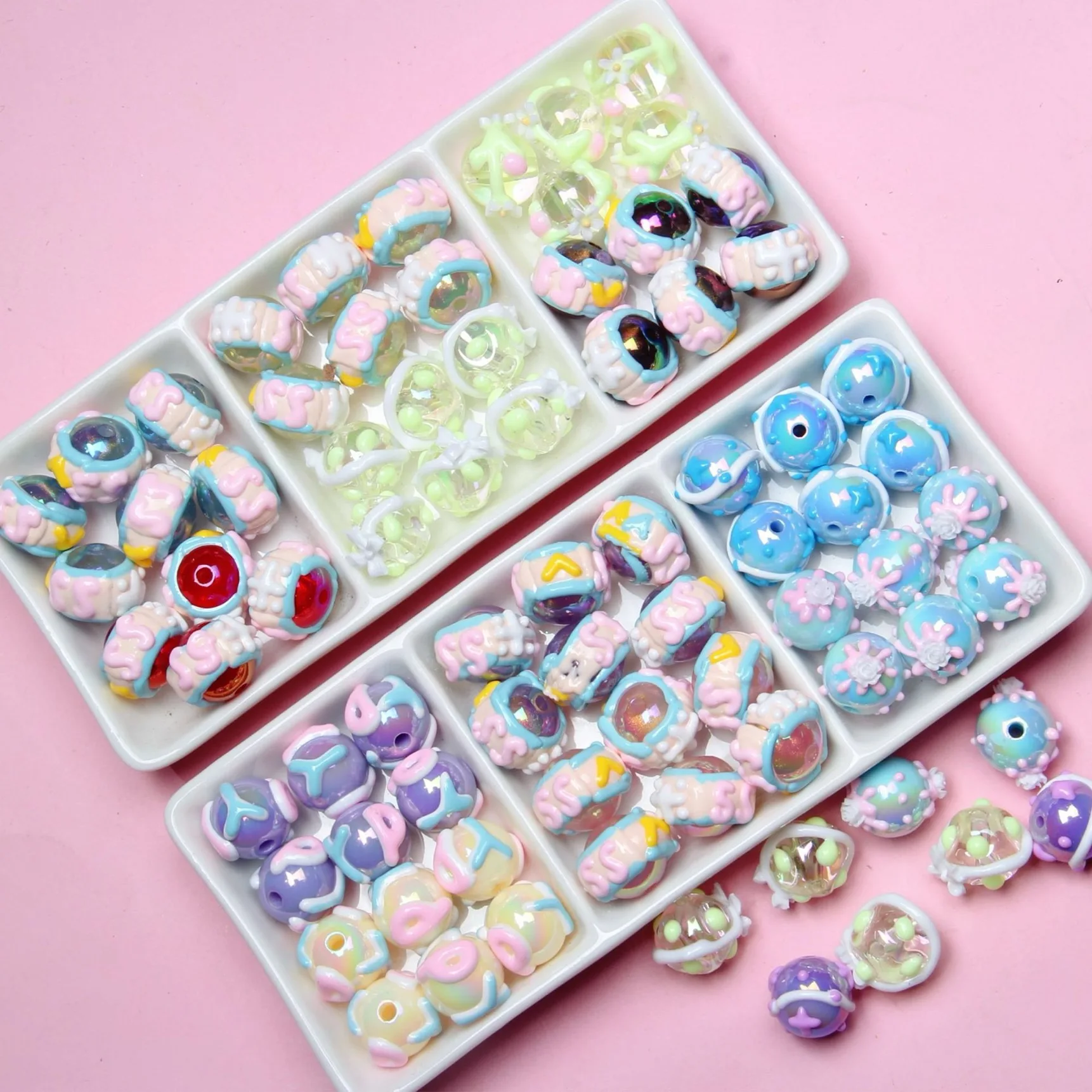 

Оптовая продажа, 40 шт./лот, масляный узор, эффект геометрической формы, акриловые бусины с прямыми отверстиями, ювелирные изделия «сделай сам», аксессуар для браслета для одежды