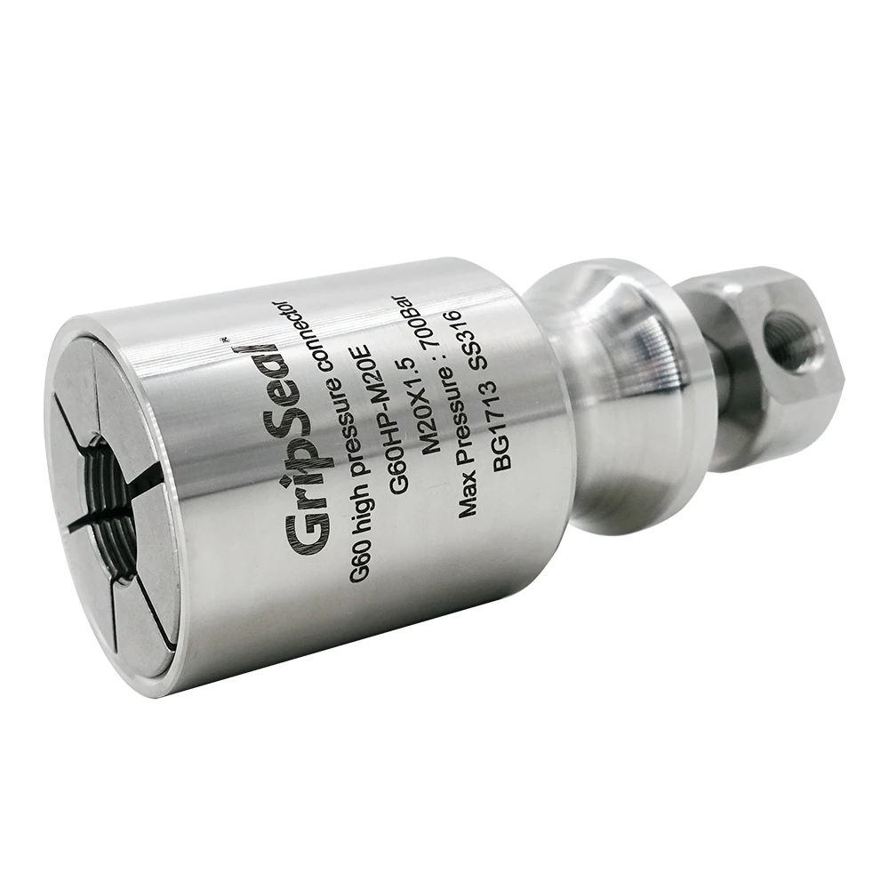 GripSeal G60 Sealed connectors with external thread used in the faucet industry Stainless steel quick coupling