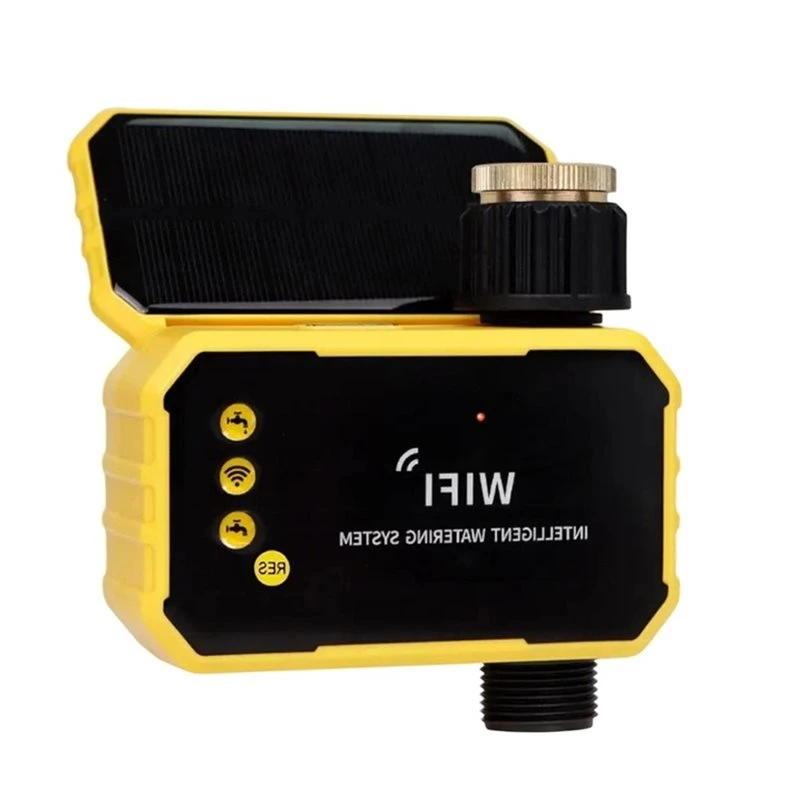 A36T-Solar Powered Wifi Intelligent Irrigation Controller 1/2 Zone Auto Watering Timer Garden Lawn Water Saving