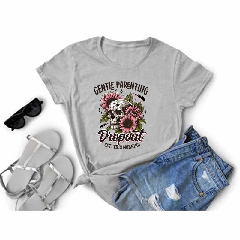 Skull Iron On Heat Transfer Sticker Clothing Plant Series Skull Thermals DTF Transfer Print Patch T Shirts DIY