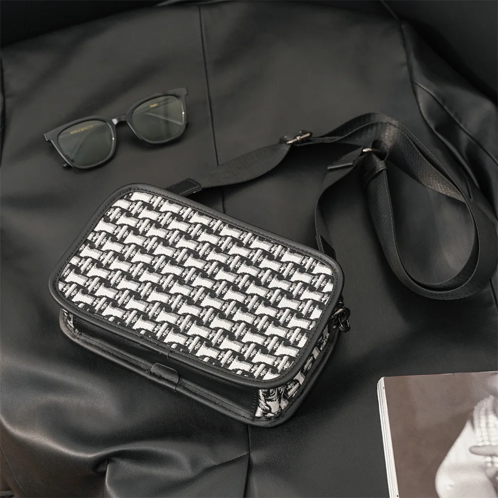 Luxuriöse Umhängetasche für Herren, modisches Markendesign, Herren-Umhängetaschen, quadratische Schultertaschen für Herren, Clutches, Handtasche, Sling Bag – Detail 3