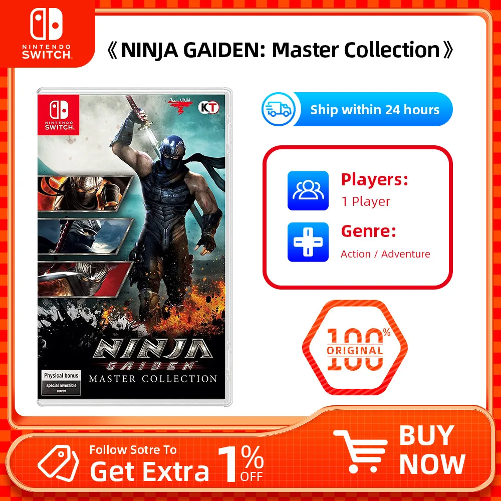  Nintendo Swtich - NINJA GAIDEN : Master Collection - Game Deals Games Cartridge Physical Card