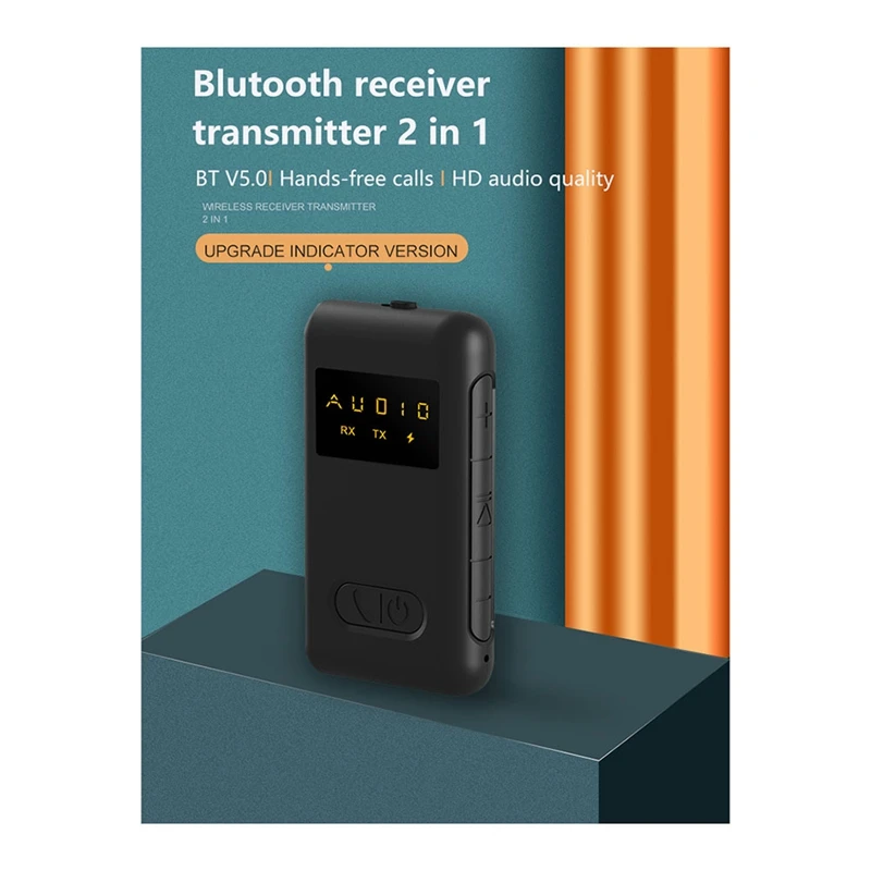 2 In 1 Wireless Bluetooth Compatible 5.0 Receiver Transmitter Adapter 3.5Mm Jack For Car Music Audio Headphone Receiver Durable