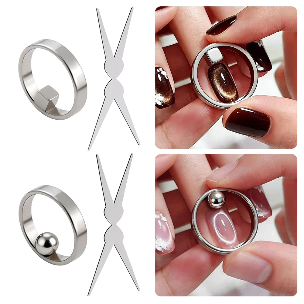 

Cat Eye Nail Art Tool Set,French Tips Cat Eye Heart Magnets Nail Stick Gel Polish,DIY Manicure Accessories Tools