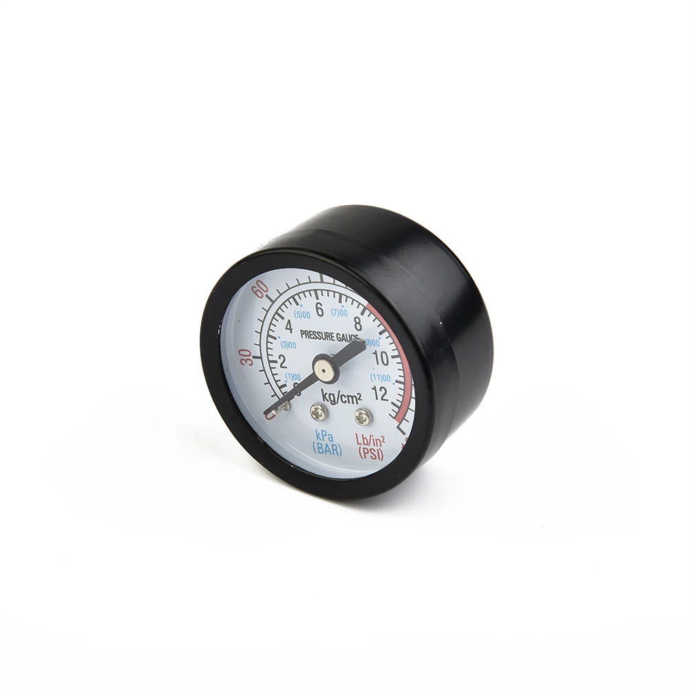 Manometer Compressor Gauge Tool Accessories Air Compressor 0 ~ 12Bar 0 ~ 180 PSI Air Pump Balck+Silver Iron Shell