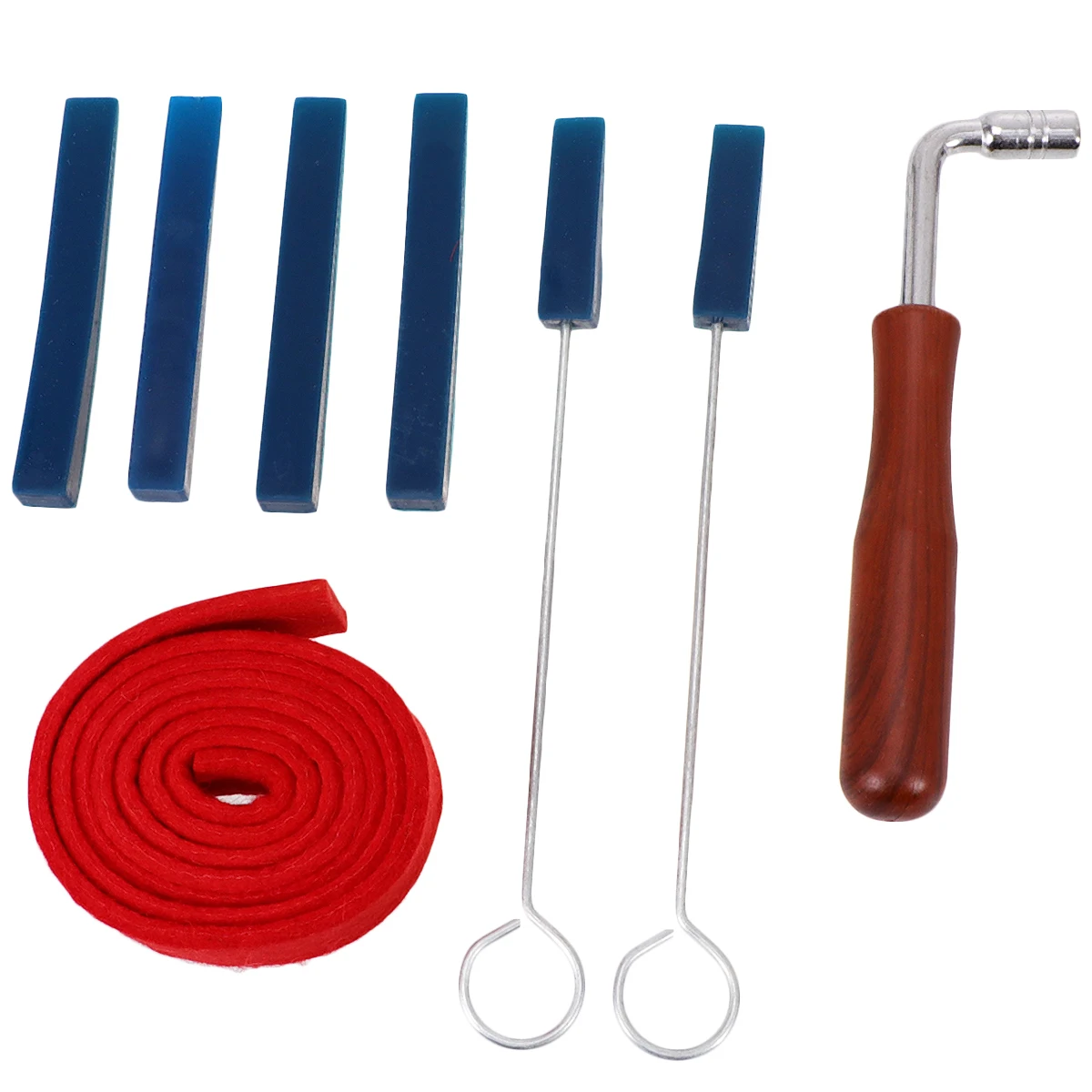 

8 Pcs Tuning Tool Piano Kit for Professionals Mute with Accessories Hammer Tuner Bamboo